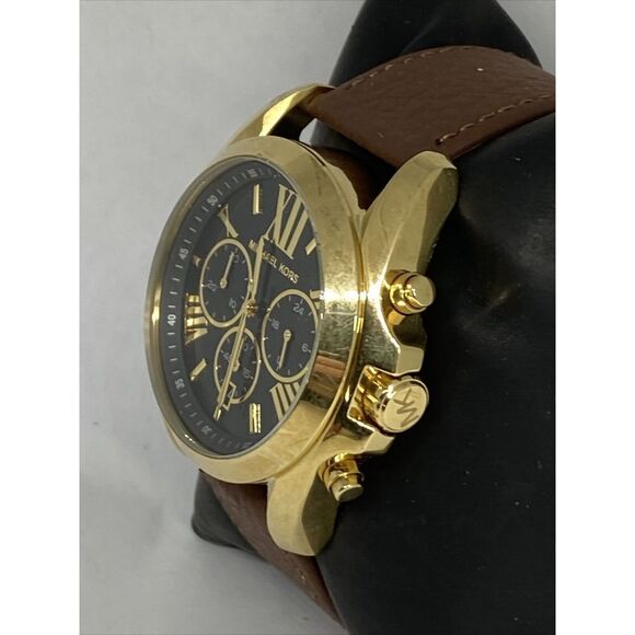 Michael Kors MK5739 Womens Brown Leather Analog Dial Quartz Genuine Watch HK1110 - Picture 4 of 12